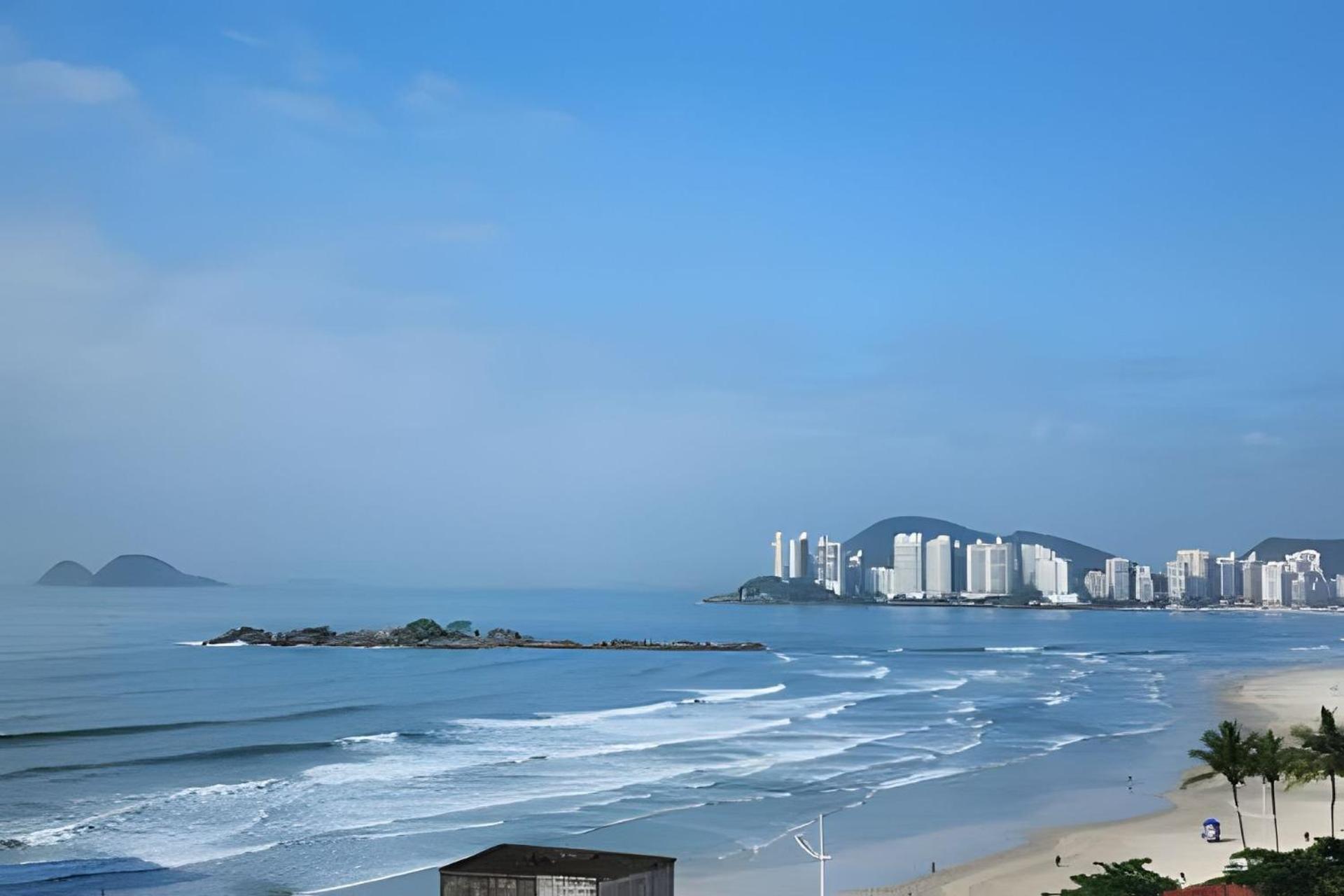 Vista-Mar - 3 Suites Com Ar Condicionado E Quarto Casal Com Ar Condicionado - 100M Da Praia Guaruja Bagian luar foto
