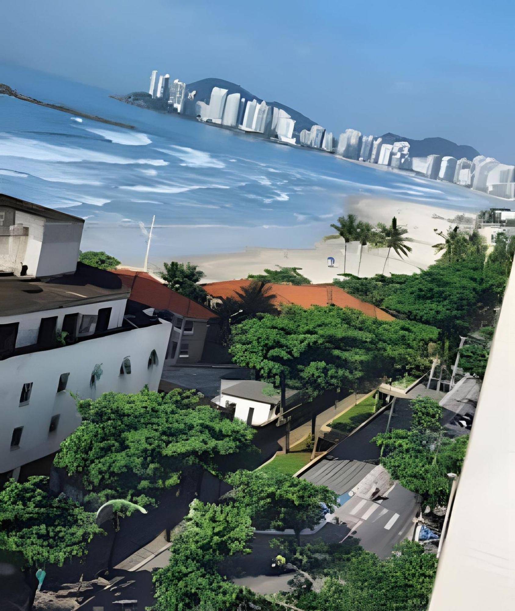 Vista-Mar - 3 Suites Com Ar Condicionado E Quarto Casal Com Ar Condicionado - 100M Da Praia Guaruja Bagian luar foto